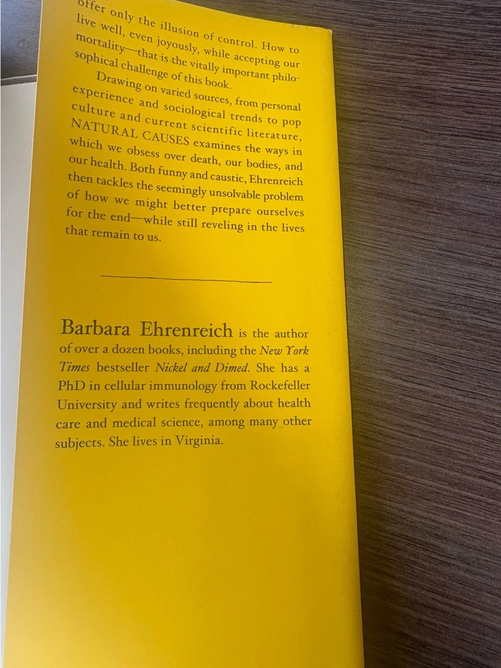 Natural Causes by Barbara Ehrenreich